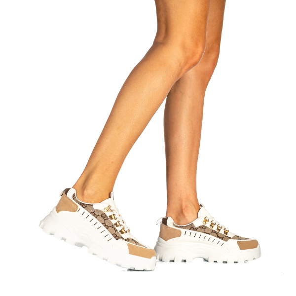 Γυναικεία αθλητικά παπούτσια Roveda λευκά, 4 - Kalapod.gr